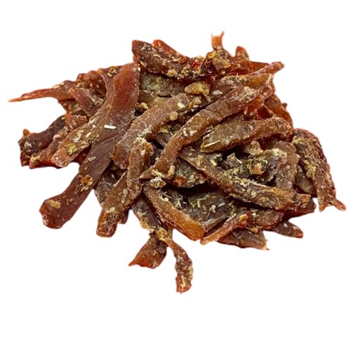 NEW BEER SNACK - Trockenfleisch Snacks - Jerky - Leckerer Knabberartikel aus Schweinefleisch - Pork Jerky Geräuchert und Gewürzt - Fleisch Streifen, Französischer Geschmack, 100 g von NEW BEER SNACK