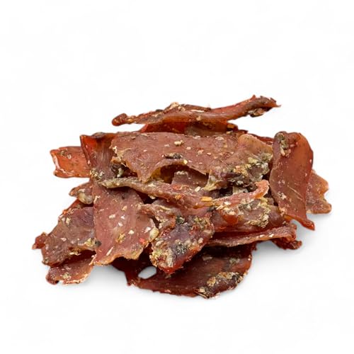 NEW BEER SNACK - Trockenfleisch Snacks - Jerky - Leckeres Knabbereartikel aus Schweinefleisch - Pork Jerky Geräuchert und Gewürzt - Fleisch Scheiben, Süßer Geschmack, 100 g von NEW BEER SNACK