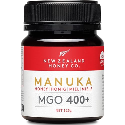 New Zealand Honey Co. Manuka Honig MGO 400+ | Aktiv und Roh | Hergestellt in Neuseeland | Zertifiziertem Methylglyoxal Gehalt | 125g von NEW ZEALAND HONEY CO