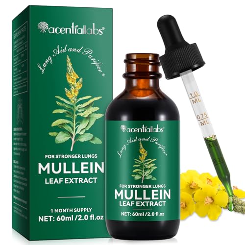 Mullein Leaf Extract, Mullein Tropfen, Premium Königskerze-Extrakt, Königskerzenblatt Tropfen, sublingual für eine schnelle Aufnahme, 60ml von NIFEISHI