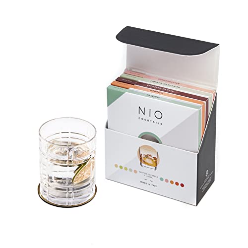 NIO Cocktails - Aperitif-zu-Hause-Box, 5 Vorgemischte, Trinkfertige Drinks zu Jeweils 10 cl (Negroni, Cosmopolitan, Daiquiri, Espresso Martini, Tommy's Margarita), 50 cl von NIO Cocktails