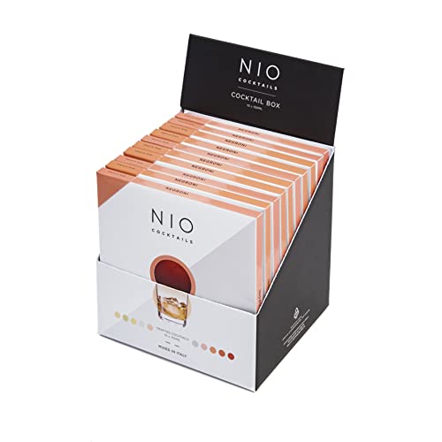 NIO Cocktails - Bereits Vorgemischter, Trinkfertiger Negroni, Box mit 10 Negroni-Drinks zu Jeweils 10 cl (Gin Tanqueray, Vermouth Cocchi, Bitter Campari, Angostura, 22% VOL.), 100cl von NIO Cocktails