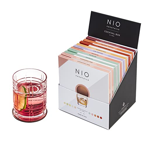 NIO Cocktails - Gemischte Bitter- und Süß-Cocktailbox, 10 Drinks, 10 cl (Bitter: Negroni, Milano Torino, Manhattan, Old Fashioned, Boulevardier; Süßen: 2 Cosmopolitan, 2 Daiquiri, Gin Proved), 100 cl von NIO Cocktails