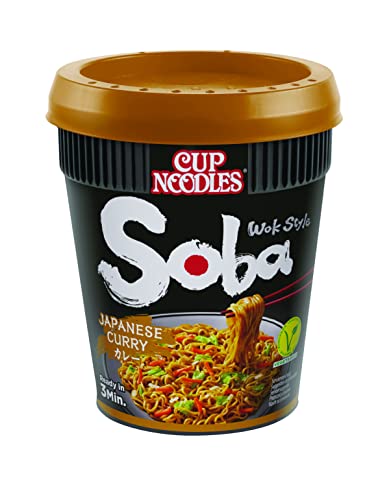 Nissin Cup Noodles Soba Cup, Japanese Curry, 90 g (Packung mit 8) von NISSIN