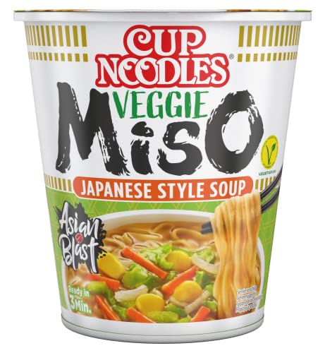 Nissin Cup Noodles Veggie Miso, 67 g (Packung mit 10) von NISSIN