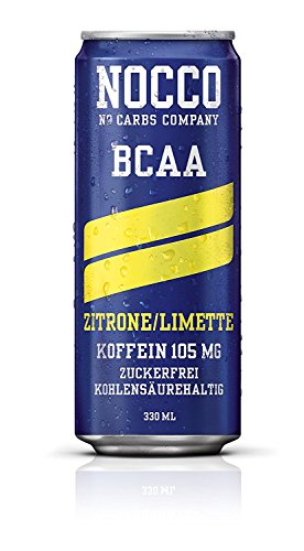 24 x 330 ml NOCCO BCAA Drink inkl. Pfand - Geschmacksrichtung Zitrone/Limette - No Carbs Company Fitness Drink von NOCCO BCAA