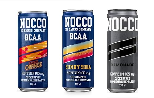 NOCCO BCAA Drink Variety Pack inkl. Pfand - No Carbs Company Fitness Drink (3 Dosen) von NOCCO BCAA