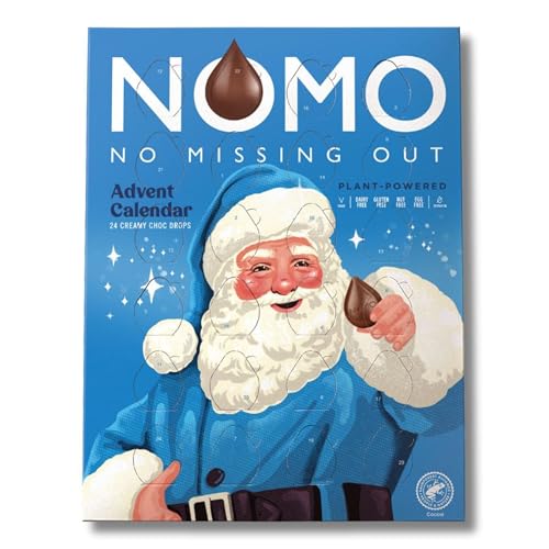 NOMO Creamy Adventskalender 2024 - Allergenfreie Weihnachten - Laktosefrei, Nussfrei, Eifrei, Glutenfrei - Veganer Schokogenuss - mit zertifizierter Schokolade - 76g von NOMO