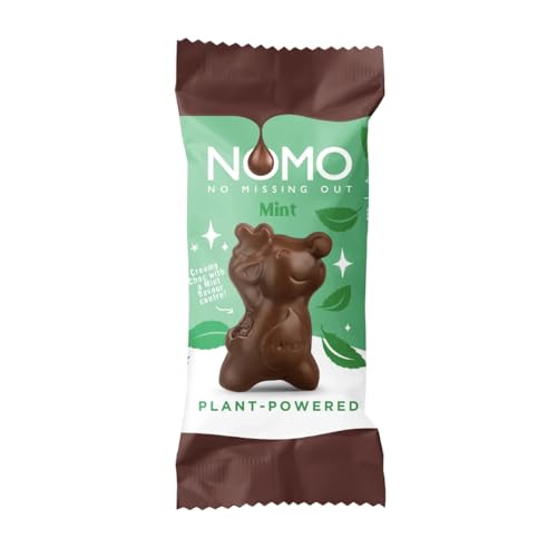 NOMO Reindeer Mint - 20er Pack (20x30g) - Mit Pefferminz Geschmack - Weihnachten für Allergiker - Vegan, Glutenfrei, Eifrei, Milchfrei, Nussfreie Schokolade - Mit zertifizierter Schokolade von NOMO