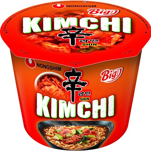 Nong Shim Instantnudeln Kimchi Ramyun Big Bowl – Koreanische Ramen Suppe - schnelle Zubereitung – 6er Pack à 112g von NONG SHIM