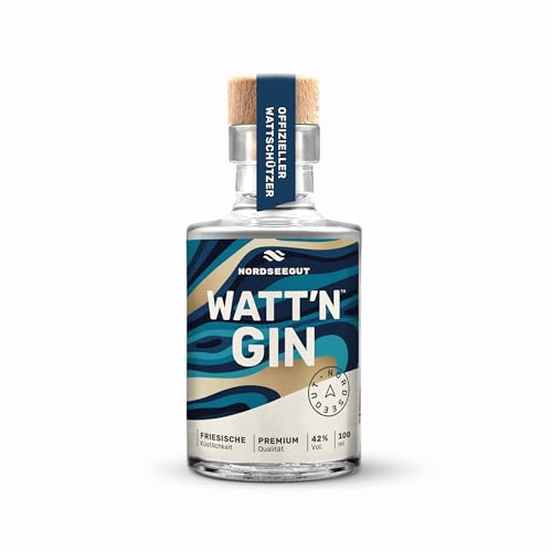 NORDSEEGUT WATT`N GIN 0.1L - Nordsee Premium Dry Gin 42% Vol. I vegan mit handverlesenen Zutaten wie Hagebutte, Lavendel und fruchtiger Orange I Hamburger Gin von NORDSEEGUT