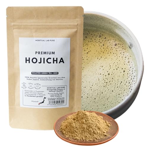 Premium Hojicha aus dem Süden Japans - Geröstetes Premium Grüntee Pulver - Roasted Green Tea - Zubereitung wie Matcha (100g) von NORITUAL LAB