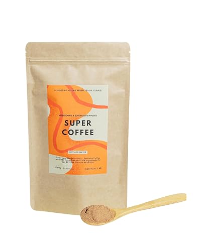 SuperCoffee - Mushroom Coffee mit Lions Mane, Reishi & MCT Pulver - 3 Vitalpilze & 4 Superfoods - 100% Natürlich & Vegan - Made in Germany - 360g von NORITUAL LAB