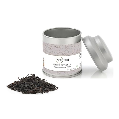 Novecento Tè® | Ceylon-Schwarztee OP | Orange Pekoe Collection Schwarzer Tee - 20 Gr | Englisches Frühstück Ganze Blätter | Englisches Frühstück lose Teedose Mignon Metall von NOVECENTO TE'