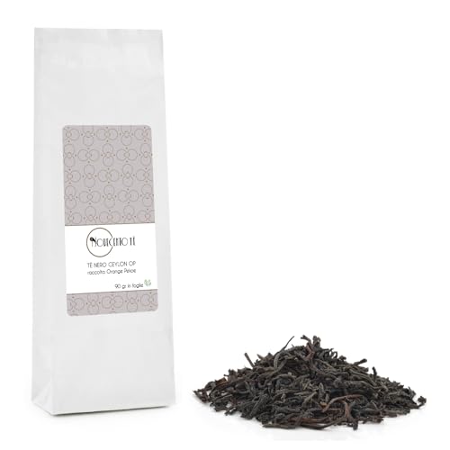 Novecento Tè® | Ceylon-Schwarztee OP | Orange Pekoe Collection Schwarztee - 90 Gr | Englisches Frühstück Ganze Blätter | Loser englischer Frühstücksteebeutel von NOVECENTO TE'