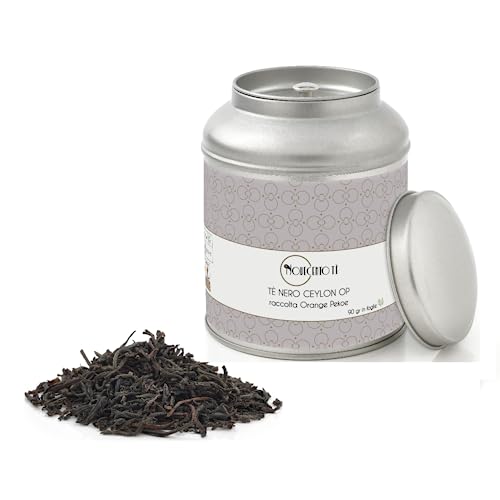 NOVECENTO TE' Novecento Tè® | Ceylon-Schwarztee OP | Orange Pekoe Collection Schwarztee - 90 Gr | Englisches Frühstück in ganzen Blättern | Lose englische Frühstückstee-Metalldose von NOVECENTO TE'