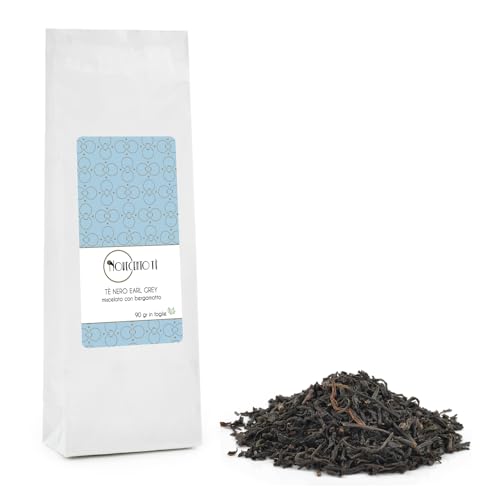 Novecento Tè® | Earl Grey Schwarztee | Mit Bergamotte angereicherter Schwarztee - 90 Gr | Earl Grey Teeblätter | Loser Beutel mit schwarzem Tee und Bergamotte von NOVECENTO TE'