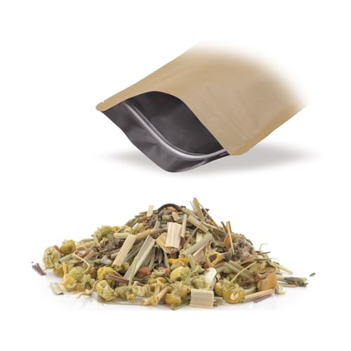 Novecento Tè® | Entspannender Lavendel- und Fenchelaufguss | Lavendel-, Fenchel- und Ringelblumen-Kräuterteeblätter | Entspannender Kräutertee ohne Koffein | Kräutertee für den Abend – 50 Gr von NOVECENTO TE'