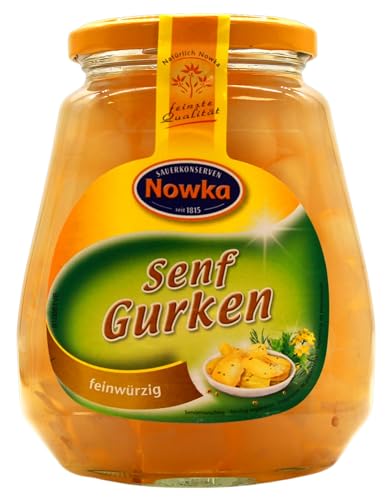 Nowka Senf Gurken feinwürzig, 10er Pack (10 x 340g) von NOWKA