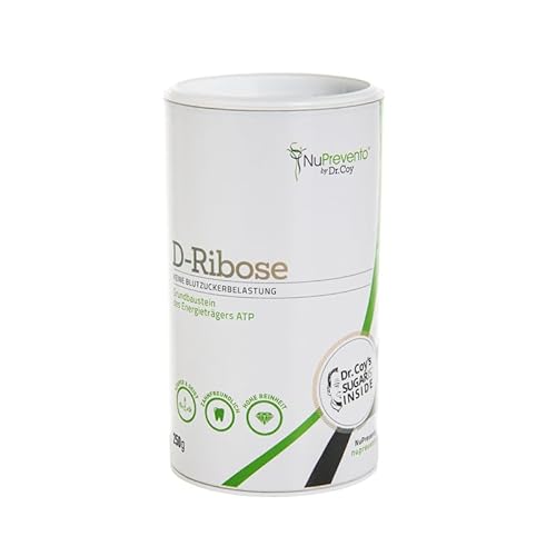 D-Ribose Bioenergy Ribose von NuPrevento - D-Ribose Pulver - Zuckerersatz - 250g Dose von NUPREVENTO