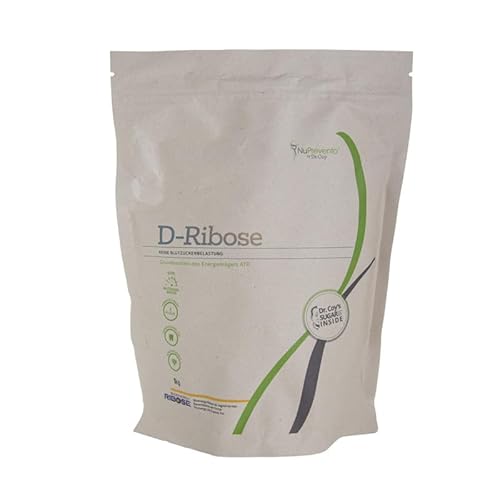 NuPrevento D-Ribose Bioenergy Ribose - D-Ribose Pulver - Zuckerersatz - 1kg Beutel von NUPREVENTO