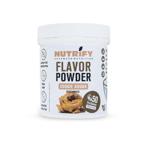 NUTRIFY Advanced Nutrition Cookie Dough Flavor Powder 150 g, Aromapulver mit Keksteiggeschmack und 7,5 kcal pro Portion, Vegan, Laktosefrei, Glutenfrei von NUTRIFY