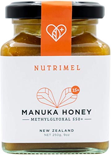 NUTRIMEL Manuka Honig 15+ (MGO 550+) getestet und zertifiziert | 100% pur Neuseeland Honig | (15+, 250g) von NUTRIMEL