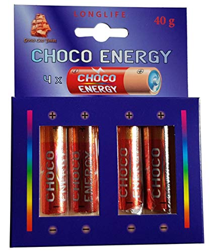 Schokoladen Batterie "LONGLIFE CHOCO ENERGY" 40g (blau) von NV