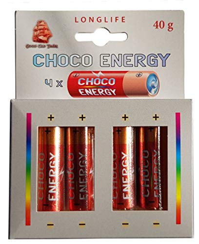 Schokoladen Batterie"LONGLIFE CHOCO ENERGY" 40g (grau) von NV