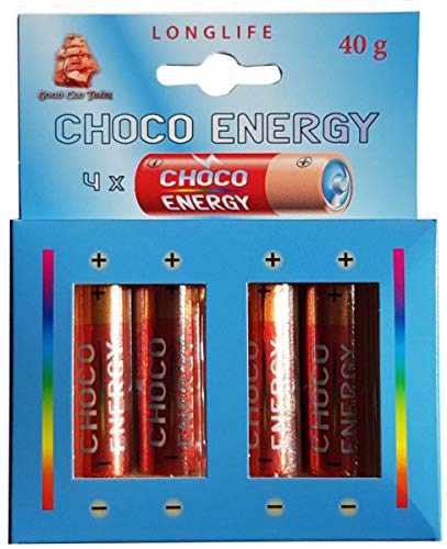 Schokoladen Batterie "LONGLIFE CHOCO ENERGY" 40g (hellblau) von NV