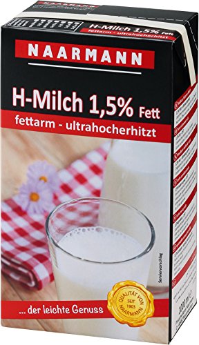 Naarmann H-Milch 1.5 Prozent, 12er Pack (12 x 1 l) von Naarmann