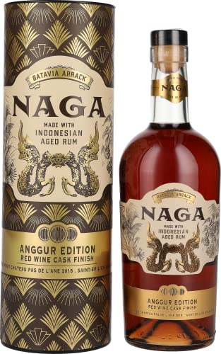 Naga Batavia Arrack Red Wine Cask Finish ANGGUR EDITION 40% Vol. 0,7l in Geschenkbox von Naga Rum