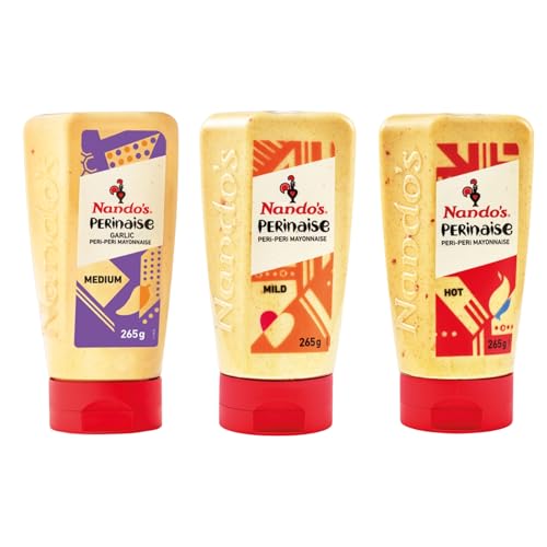 Nando's PERinaise PERi-PERi Mayonnaise Mild, Scharf und Knoblauch - 3x 265g von Nando's