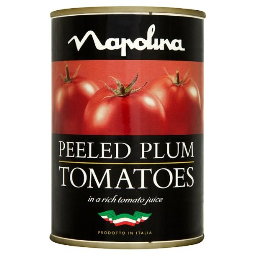 Napolina Geschälte Pflaumentomaten in reichem Tomatensaft, 12 x 400 g von Napolina