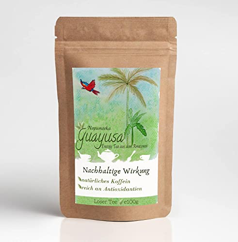 Guayusa Energy Tea von Napumarka, Tee lose Feinschnitt (100g ) | Natürlich frische Energie aus dem Amazonas | Genuss direkt vom Erzeuger | Natürliches Koffein | Kaffeealternative von Napumarka Guayusa