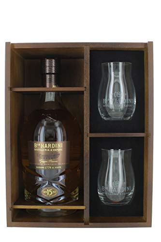 Grappa Riserva 15 Anni Selezione Nardini Cl 70 In Legno + 2 Bicchieri von Nardini Bortolo