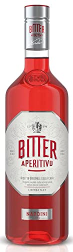 NARDINI Bitter Aperitivo 24% vol. - roter Aperitif-Likör aus Italien, süßlich, rein und leicht bitter im Geschmack - Aperitif mit Orange, Enzianwurzel, Wermutkraut (1 x 1,0l) von Nardini