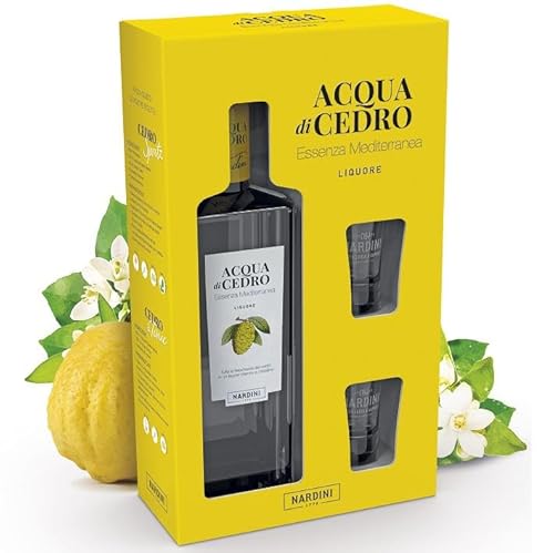 NARDINI ZEDERNWASSER LIKÖR 70 CL PACKUNG MIT 2 GLÄSERN von Nardini