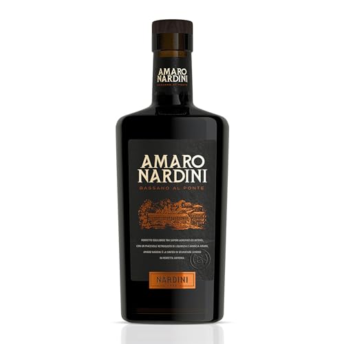 NARDINI Amaro 29% vol. - italienischer brauner Kräuterlikör, nach traditioneller Rezeptur hergestellt - mit Enzianwurzel, Bitter-Orange und Pfefferminze (1 x 0,7l) von Nardini