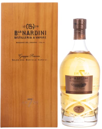 Nardini Grappa Riserva 7 ANNI 45% Vol. 0,7l in Holzkiste von Nardini