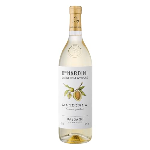 NARDINI alla Mandorla 50% vol. - einzigartige Spirituose auf Grappa-Basis mit Bittermandeln und Destillat von Marasca-Kirschen - trocken und vollmundig, im Abgang leicht süßlich (1 x 1,0l) von Nardini