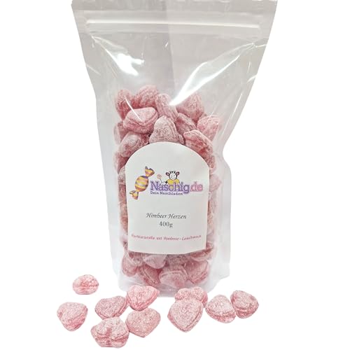 Naschig Himbeer Herzen Bonbons 400g von Naschig