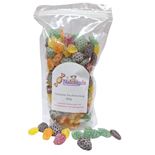 Naschig zuckerfreie Fruchtbonbon Mischung 400g von Naschig