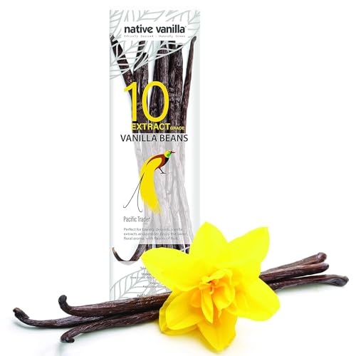 Native Vanilla - Tahitianische Vanilleschoten für Vanilleextrakt 10 Stück 11-14cm hochwertige Schoten. von Native Vanilla