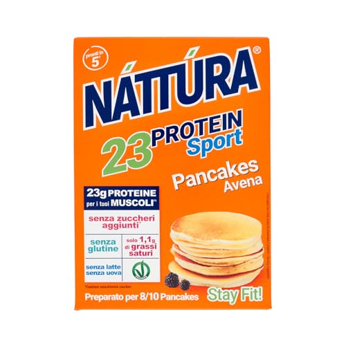 Nattura® | Hafer-Protein-Sport-Pfannkuchen-Mix | Protein-Mix Hafer-Pfannkuchen Energie-Frühstück | Ungefähr 8–10 Pfannkuchen – 200 g von Náttúra