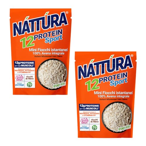 Nattura® | Mini-Vollkorn-Haferflocken Protein Sport | Glutenfreie Instant-Vollkornhaferflocken - 2 x 350 Gr von Náttúra