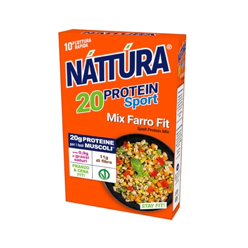 Nattura® | Mix aus Dinkel und Hülsenfrüchten Protein Sport | 4 Seasons erster Gang reich an Proteinen | Vorgekochter Dinkel, Erbsen, Soja und Linsen – 400 Gr von Náttúra
