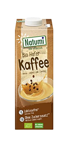 Natumi Bio Haferdrink Kaffee, 6 x 1L - Laktosefrei, Hergestellt mit deutschem Hafer, vegan, biologisch, milchfreie Alternative von Natumi