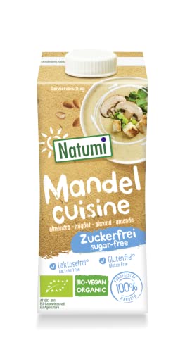 Natumi Bio-Mandel-Creamer, 15 x 200 ml – laktosefrei, zuckerfrei, glutenfrei, bio, vegan, hergestellt aus europäischen Mandeln, milchfreie, milchfreie Alternative von Natumi