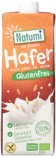 Natumi Haferdrink Glutenfrei Ungesüßt Haferdrink Bio Veganer Milchersatz, Neutral, 1 ltr (10er Pack) von Natumi